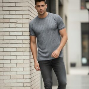 5 Round Cotton Neck T-Shirt